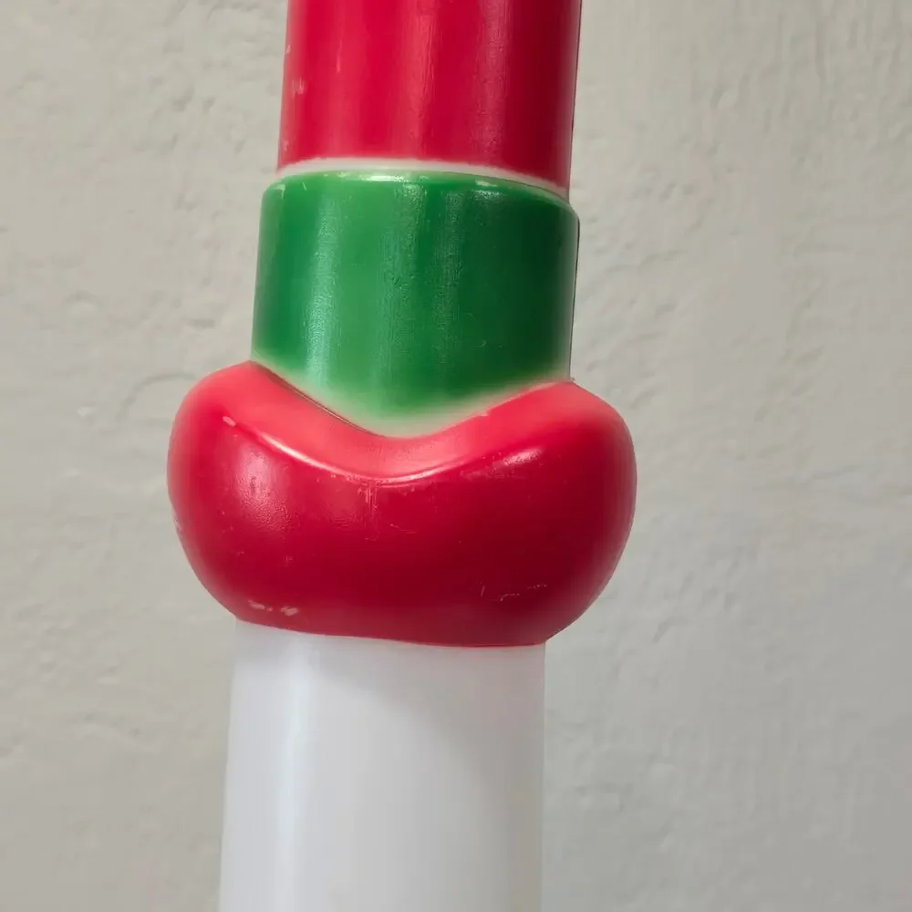 Empire Snowman Candle Stick Pencil Lighted Blow Mold USA Made Christmas Holiday